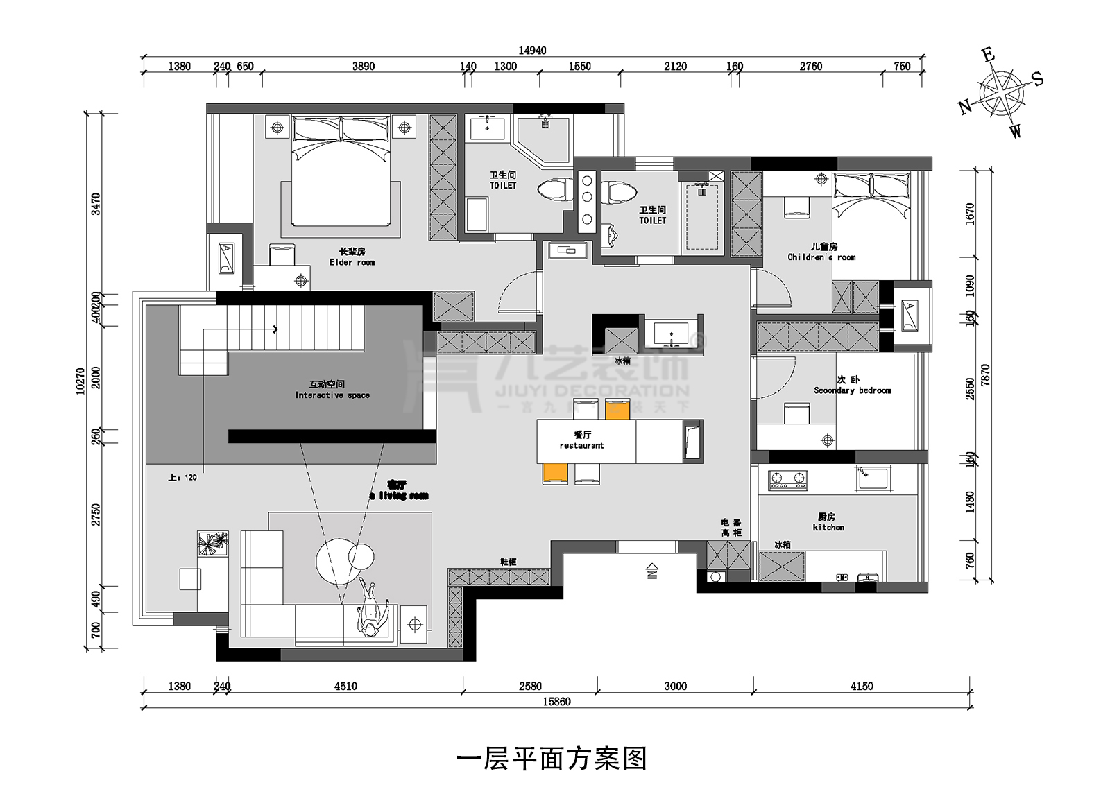 一層平面方案圖